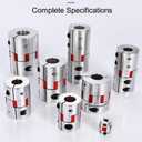 Heyiarbeit 12.7mm to 12.7mm Shaft Coupling Aluminium Flexible Plum Coupling D30 L35 Connector Flexible Coupler for 3D Printer CNC Machine and Servo Stepped Motor