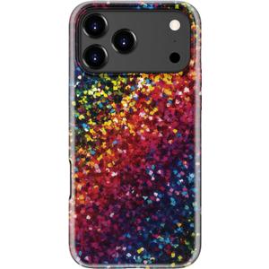 for iPhone 17 Pro Case, Wireless Charging Compatible,Dual-Layer Protection with Stylish Wildflower Design, Soft Silicone + Hard Shell, Cute Chic Phone Cover for Women - Sparkle Spectrum