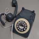 Sangyn Retro Landline Telephone Classic Vintage Corded Phone Old Fashioned Dial Button Desk Phone with Redial Function for Home Office (Grey)