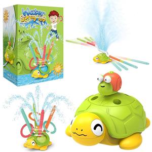 Water Sprinkler for Kids, Toddler Outdoor Toys, Backyard 3-in-1 Rotating Spray Turtle, Attaches to Garden Hose Splashing Fun Summer Toys for 3 4 5 6 7 8 Year Old Boys Girls