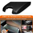 Ederfun Center Console Lid Replacement Compatible with Honda Accord 2008 2009 2010 2011 2012, Auto Leather Suture Center Console Armrest Lid Cover (Black)