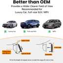 Rear View Mirror, Chrome Anti-glare Panoramic Rear Mirrors Universal 14 Inch Convex Car Interior Clip on Extra Big Wide Angle Rearview Mirror Extender to Reduce Blind Spot for Car SUV Trucks