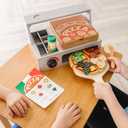 Melissa & Doug Top & Bake Wooden Pizza Counter, Kids Kitchen Playset with Play Food & Play Kitchen Accessories, Preschool Toys for Girls & Boys Ages 3+ - FSC Certified