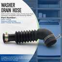 Washer Drain Hose DC97-17345B for Sam-sung Washing Machine, Washer Tub-to-Pump Hose Replace DC67-00684A, DC97-17345A, DC97-17417A, DC97-17345B, PS12394402, AP6287099