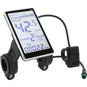 Electric LCD Display, 24V 36V 48V 60V E Display Meter Control Panel, E Scooter M5 LCD Panel Screen for 31.8 22.2mm Electric Bikes
