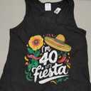 I'm 40 let's fiesta 40th Birthday Cinco de Mayo Birthday 40 Tank Top (Black) Small
