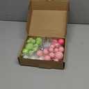 Bouiexye 61 Pcs Boho Cake Topper Balls Decorations Mini Balloon Cake Topper Retro Hippie Daisy Flower Acrylic Cake Topper for Birthday Party Wedding Rainbow Baby Shower (Pink Green)