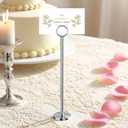 Urban Deco 12PK Table Number Holders Place Card Holders 12 Inch Table Card Holders Steel Card Holders for Photos, Food Signs, Memo Notes, Weddings, Restaurants, Birthdays (Silver)