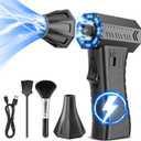 Compressed Air Duster - 300000RPM Super Power Electric Air Duster Variable Speed Compressed Air, 8000mAh Battery Fast Charging Canned Air, Mini Cordless Air Blower for Home/Keyboard/PC/Computer/Car (Black)