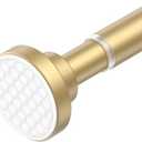 AIZESI Gold Shower Curtain Rod, Adjustable 42-73 Inch Shower Rod, 1" Diameter Tension Shower Curtain Rod No Drilling, Anti-Slip, Anti-Rust