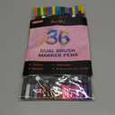 Dual Markers Brush Pens Stocking Stuffers, 36 Art Markers Christmas Gifts for Teens, Double Tip Colored Pen for Adult Coloring Books Art Suppliers