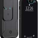 Spy-Fy iPhone 14 Pro Privacy Case with Camera Covers Front and Rear | Protect Your iPhone and Privacy | 6-Foot Drop Proof | 6,1 Inch | Camera Protection by Valenta Black