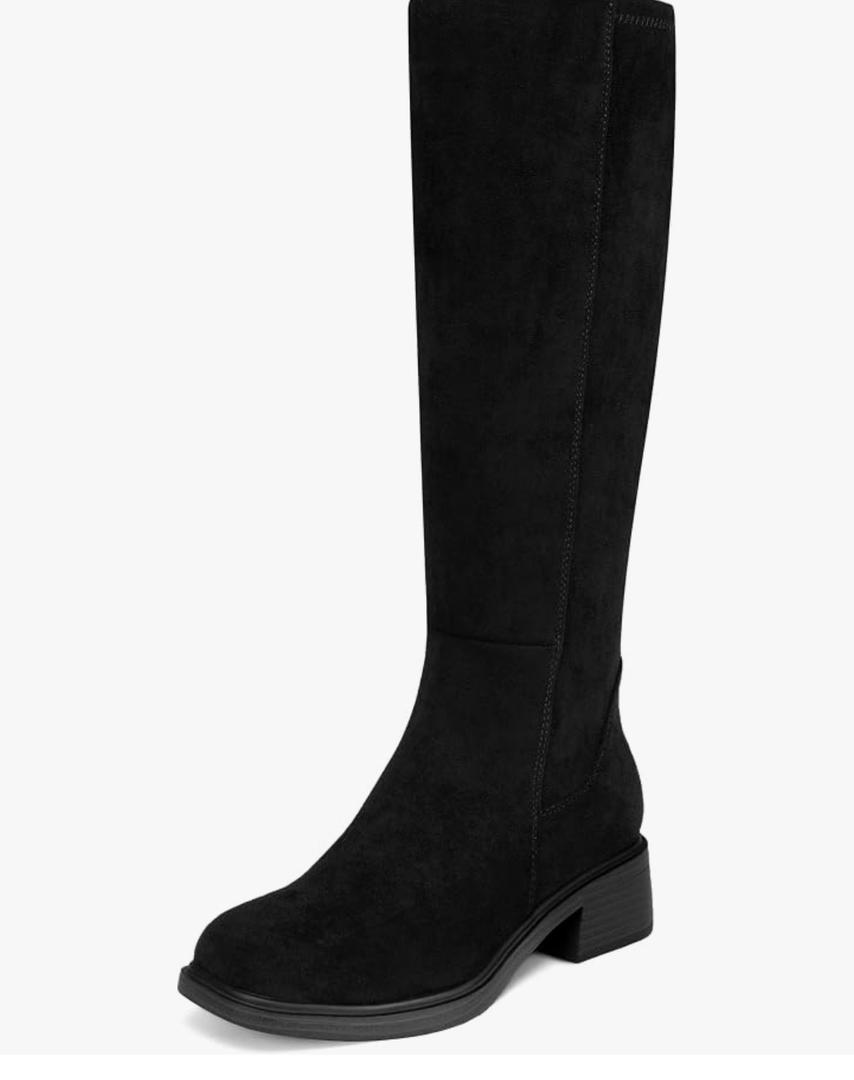 Knee High Boots for Women Square Toe Low Heel Stretch Tall Boot
1.5 Inch Low Chunky Heel Long Boots, Side Zipper, Easy Pull On, Comfortable Daily Wear Riding Boot, Fall Winter size 8/1-2