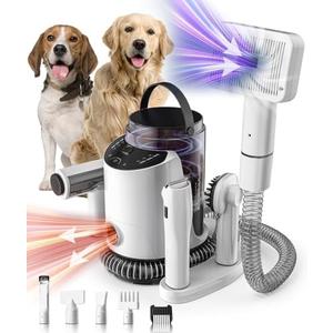 SNOYWEN Dog Grooming Kit & Pet Hair Dryer & Dog Electric Clippers, 3L Large Capacity with 8 Grooming Tools, Low Noise for Long Hair Dogs and Cats, Adjustable Airflow and Temperature, UL, Touchscreen