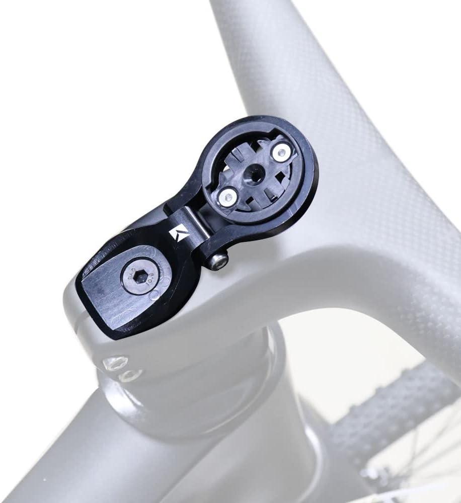 XBERSTAR Bike Computer Stem Top Cap Mount Holder Bike Headset Top Cap Stem Headset Cap Cover Computer Mount for Garmin Wahoo GPS (Black)