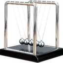 Newtons Cradle Balance Balls,Desk Toys, Physics Science Newtons Cradle Pendulum Balls Physics Toys Stress Relieving Desktop Toys (Medium Size)