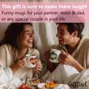 Triple Gifffted Anniversary Mugs for Couples - Pop Art Funny Fart Gag Gifts - 13oz Ceramic Coffee Cups in Gift Box - Idea for Valentine's Day Christmas Wedding - Boyfriend Girlfriend - Husband Wife