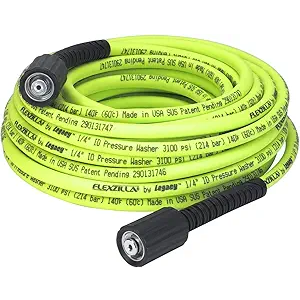Flexzilla Pressure Washer Hose with M22 Fittings, 1/4 in. x 50 ft., ZillaGreen  HFZPW3450ME