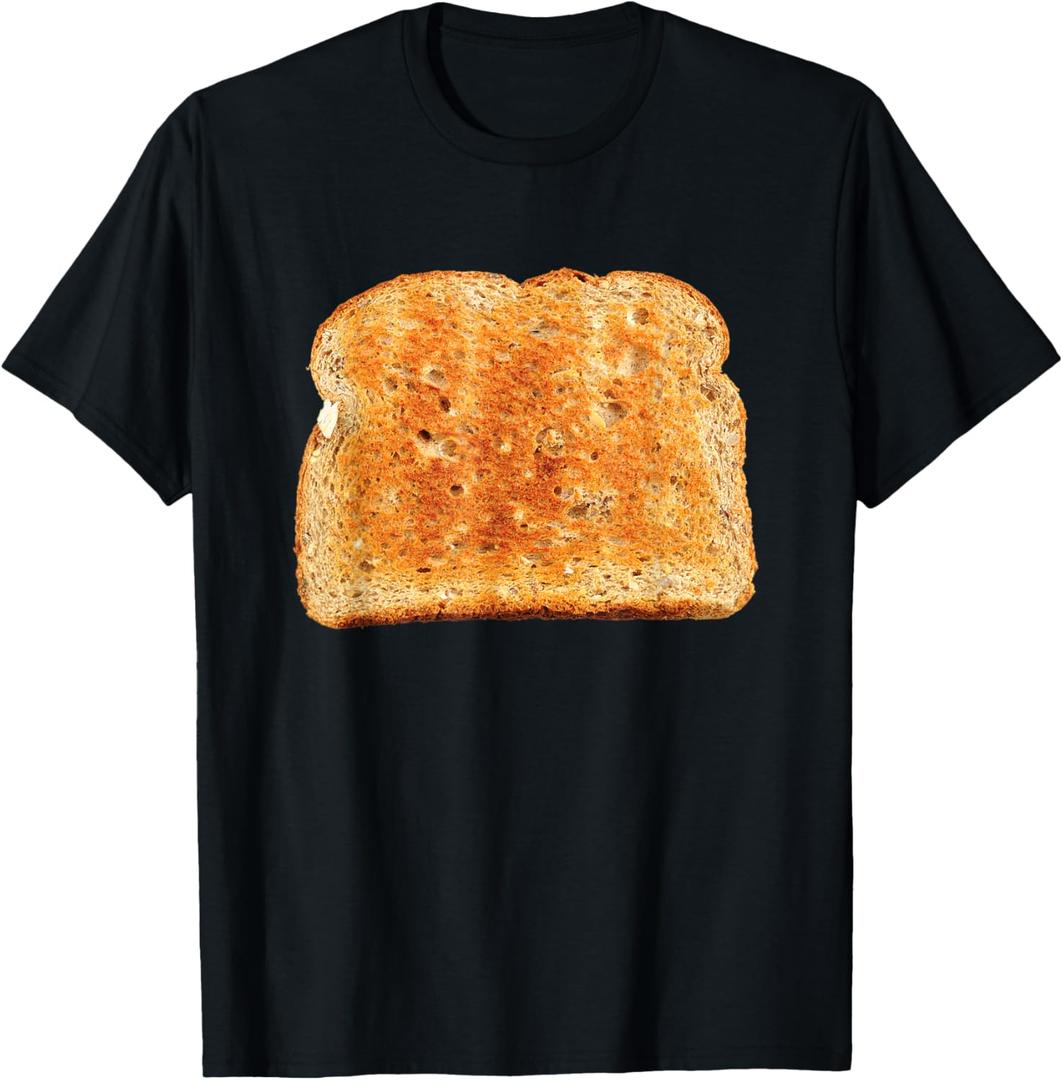 Toast Bread Costume - Funny T-Shirt, Black , Medium