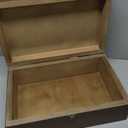 Stained Wooden Keepsake Box, Large Memory Box for Keepsakes, Decorative Storage Box for Memories, Jewelry, & Photos, Memorial Boxes for Men & Women
