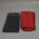 Tudomro 8 Pcs Black and Red Round Plastic Tablecloth and Satin Table Runner Set 84 Inch Round Covers 12 x 108 Inch Table Runners for Wedding Birthday Party Baby Shower Anniversary