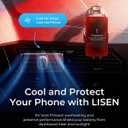 LISEN 2 Pack Magnetic Phone Holder for Your Car Magnet for Phone Car Mount Vent 6 Military Magnets Vent Cell Phone Holder Mount for Car Plate Fit All, Gifts for Women Men, Car Accessories
