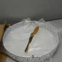 MTJYQTF White Cake Stand Set - 16 in Metal Round Cupcake Dessert Stand with Cake Cutting & Cake Spatula for Party, Candy Table Display for Wedding Birthday Baby Shower CS003-16pan-white