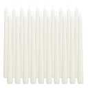 flamecan Ivory Taper Candles, Set of 40 Unscented and Smokeless 10 Inch Taper Candles Long Burning, Paraffin Wax with Cotton Wicks for Burning Approxinately 7-8 Hours Time