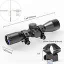 Compact Rifle Scope 4x32, for Crossbow Scope, with BDC Reticle, Ideal for Medium to Long-Range Hunting up to 500 Yards