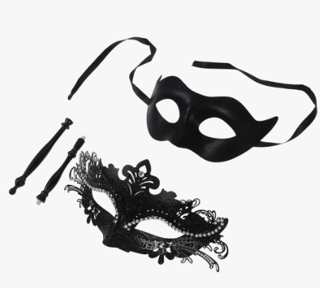 BESPORTBLE 2pcs Half Face Masquerade Masks for Women Unique Carnival Party Props Lightweight Cosplay Accessories for Halloween Valentine Day and Themed Events