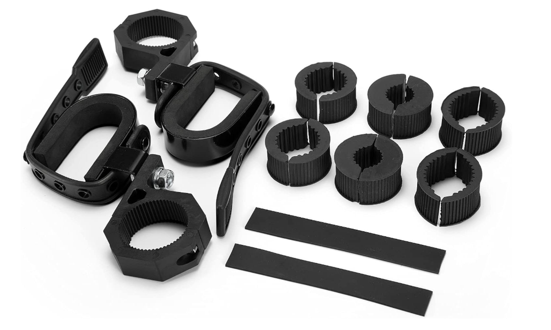 BUNKER INDUST UTV Gun Holder,Gun Rack Clamp Compatible with Polaris RZR Ranger Can Am Honda Kawasaki Side by Side,UTV Tool Mounting Fits for 1” 1.5” 1.75” 2” Tubes Roll Bars Cage Roof Rack