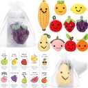 Shappy 20 Sets Inspirational Positive Fruit Gift Cute Funny Wool Knitted Fruit Mini Valentines Coworker Appreciation Gift Motivational Pun Card Valentine's Day Party Favor for Teacher Employee Staff