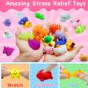 28 Pack Valentines Day Gifts for Kids ,Mochi Squishy Toys Filled Hearts Box with Valentine Cards Classroom Prizes Exchange Gifts Prizes Valentine Party Favors Valentines Day Gifts for Kids Boy Girl