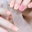 3 x Semi Cured Gel Nail Strips|Works with Any UV/LED Lamps|20 Pcs Gel Nail Stickers|Long-Lasting Two Weeks and Easy to Apply & Remove|Rose Language