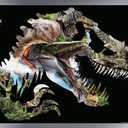 Trends International Jurassic World: Rebirth (2025) - T. Rex Silhouette Wall Poster, 34L x 22.4W, Silver Framed Version