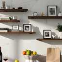 12 Pack - 12 inch Black Hidden L Shelf Bracket (1/5 Inch Thicked) Iron Floating Shelf Brackets Rustic Industrial Metal Brackets for Shelf Support