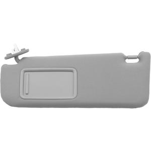 Dasbecan Left Driver Side Sun Visor with Light Compatible with Toyota Camry 2012-2017 Gray 74320-06610-B1 74320-06610-B2 74320-06611-B2 74320-33F40-B0