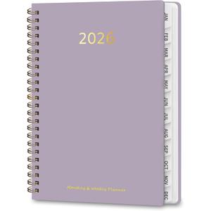 2 x 2026 Planner, Weekly and Monthly Calendar Planner, January - December 2026 Daily Agenda for Acadecmic Planning, School Office Supplies, Purple