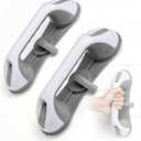 Grab Bars for Bathtubs and Showers 3 Suction Cups Shower Handle, Heavy Duty Safety Shower Grab Bars for Seniors and Elderly, Handicap Bars for Bathroom 2 Pack, Gray