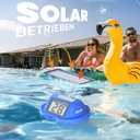 BALDR Pool Thermometer Floating Easy Read, Solar Digital Pool Thermometer with Dual Large Screens, IPX7 Water Temperature Gauge for Inground Above Ground Pools & Spas (Darkblue)