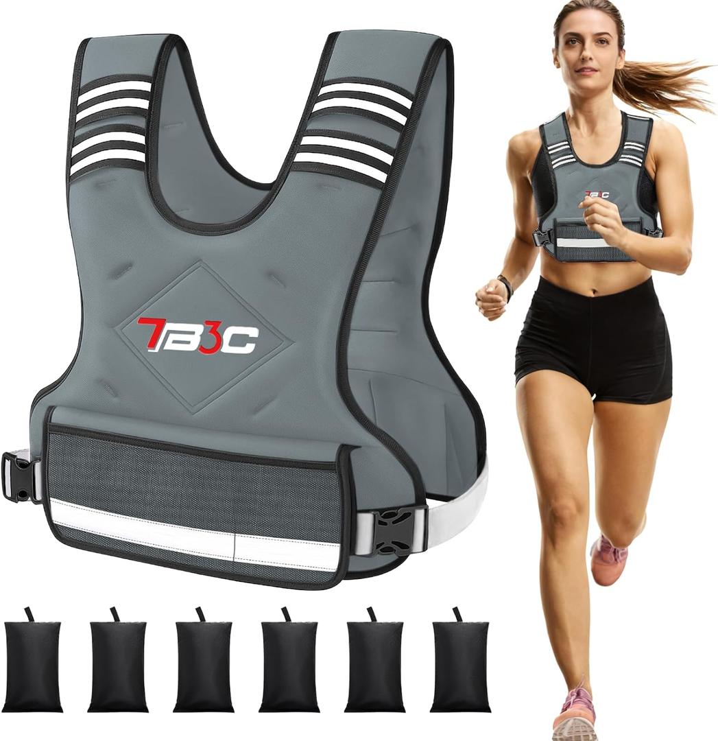 TB3C Adjustable Weighted Vest Woman, 11-20 LB Weight Vest for Women, Plus Size womens weighted vest for Strength Training, Running, Workout, Jogging, Walking, Grey