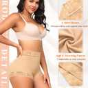 DERCA Butt Lifting Panties Padded Underwear for Women Booty Pads Butt Enhancer Lace Shapewear Panty (Beige, XS)