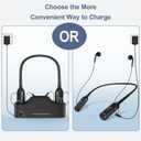 WallarGe Rechargeable Neckband Hearing Amplifier for Conversation or TV Watching, Digital Hearing Amplifier for Seniors Adults with Volume Control, Bluetooth Earphones for Seniors
