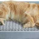 BFPETHOME Dog Beds for Large Dogs, Orthopedic Dog Bed for Medium Large Dogs,Big Waterproof Couch Pet Bed with Removable Washable Cover (42"L x 30"W x 7"Th, Grey)