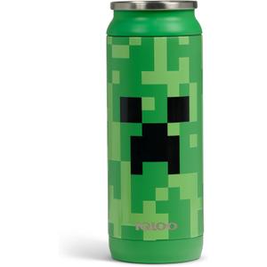 Igloo MineCraft Creeper 16 oz Stainless Steel Hydration Can, Insulated Water Bottle, Reusable Travel Mug
