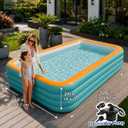 Inflatable Pool for Adults with Pump 120" X 68" X 27"