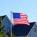 Bradford American Flag 2x4 ft Outdoor Embroidered US USA Flags Double Sided Heavy Duty, 24x48 inch American Flag with 2 Brass Grommets Outsides Insides Decoration