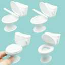 4PCS Miniature Toilet Seat for 1:12 Mini Dollhouse Bathroom Accessories Micro Landscape Scene Decoration