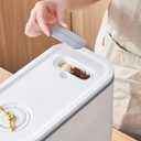 Sooyee 11Lbs Rice Dispenser, Rice Container with Lid, Measuring Cylinder, Moisture Proof Household Food Dispenser for Rice, Grains, Legumes and Corn