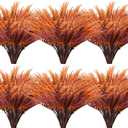 12 Bundles Artificial Fall Plants, Fake Boston Fern Greenery Outdoor UV Resistant No Fade Faux Plastic Plants Garden Porch Window Box DecoratingFall Boston Fern